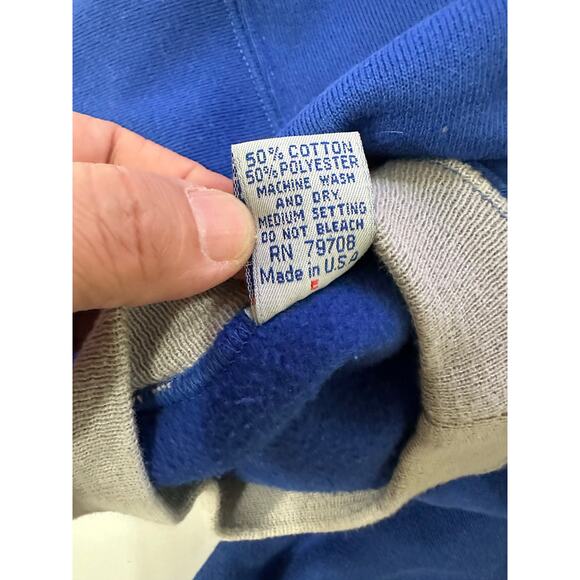 Dallas Cowboys Sweatshirt Vintage Large The Game 1980s Blue Cotton Crewneck - Picture 8 of 9